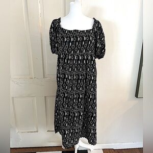 Saint Geraldine Black and White Daisy and Star Dress XXL NWT Beautifully Made